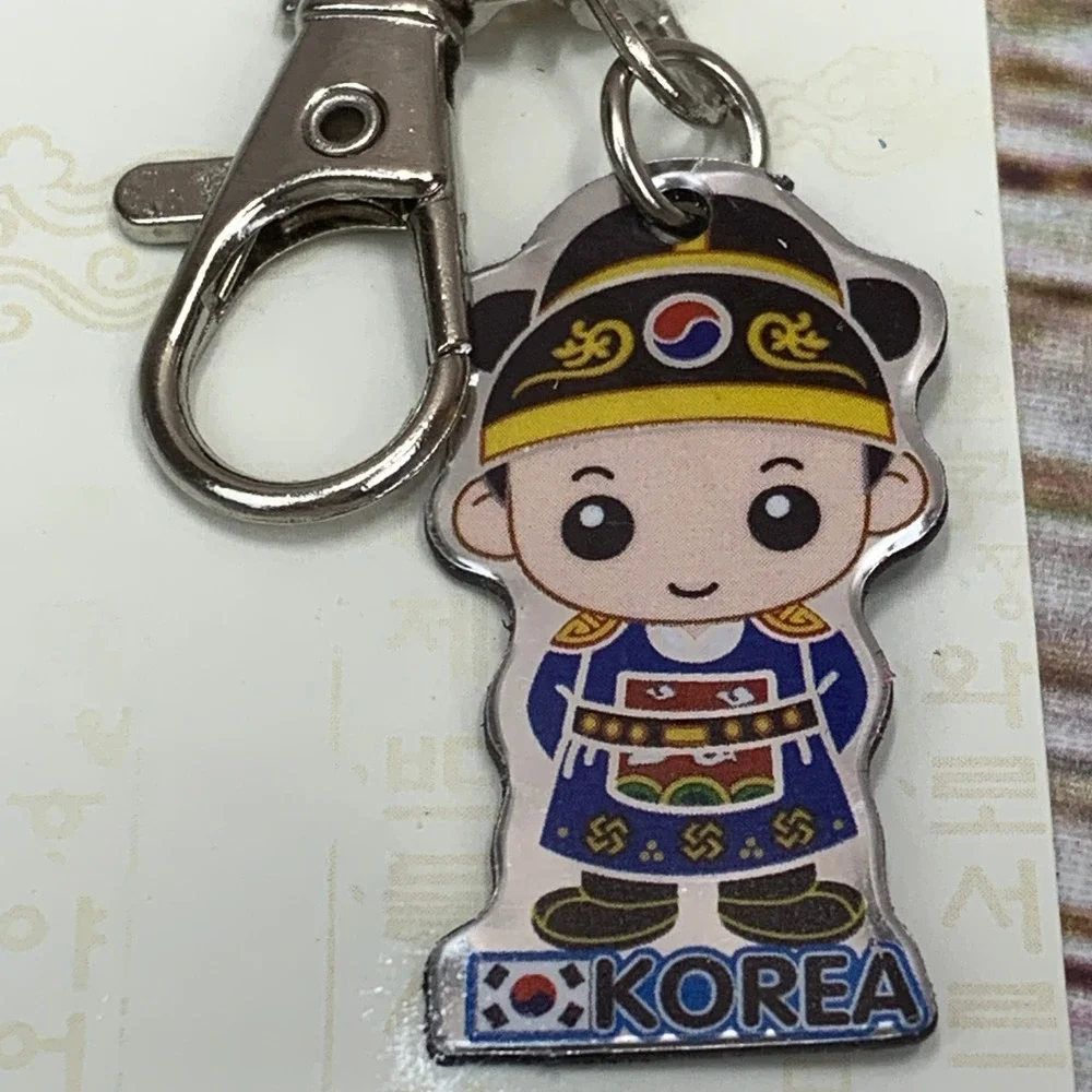 Korean‎ Tourist Souvenir Key Chain Korean Man Hanbok Costume Keychain New